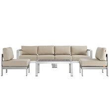 Load image into Gallery viewer, Coast 5 Piece Outdoor Patio Aluminum Sofa Set