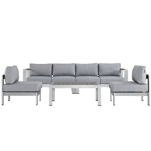 Load image into Gallery viewer, Coast 5 Piece Outdoor Patio Aluminum Sofa Set