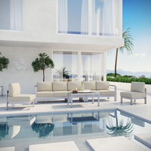 Load image into Gallery viewer, Coast 6 Piece Outdoor Patio Aluminum Sofa Set