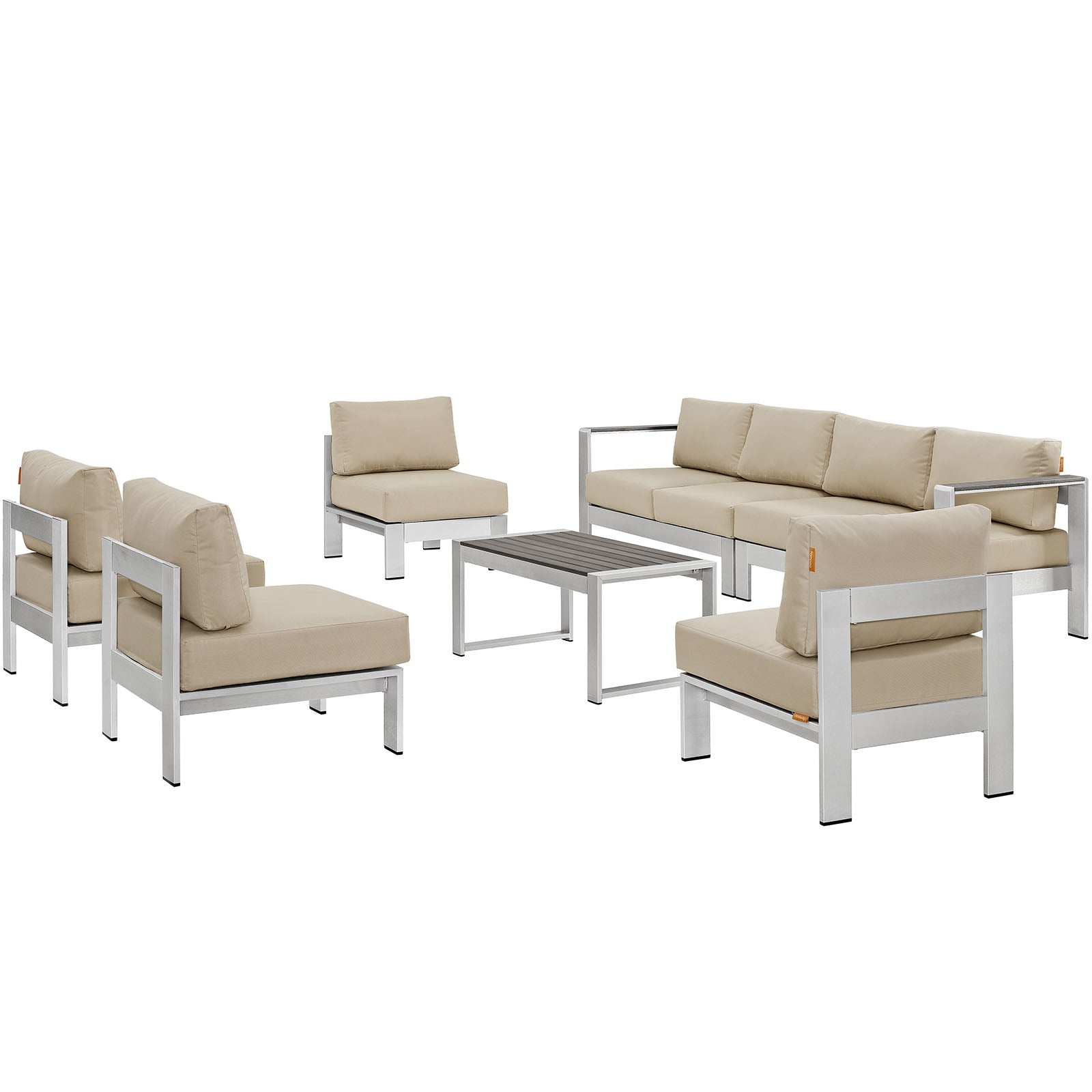 Coast 7-Piece Outdoor Patio Sectional Sofa Set