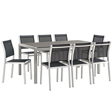 Load image into Gallery viewer, Coast 9-Piece Outdoor Patio Aluminum Dining Set – Mesh Chairs