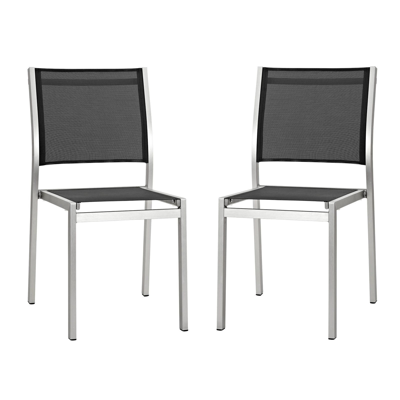 Coast Outdoor Patio Aluminum Mesh Side Chair (Set of 2)