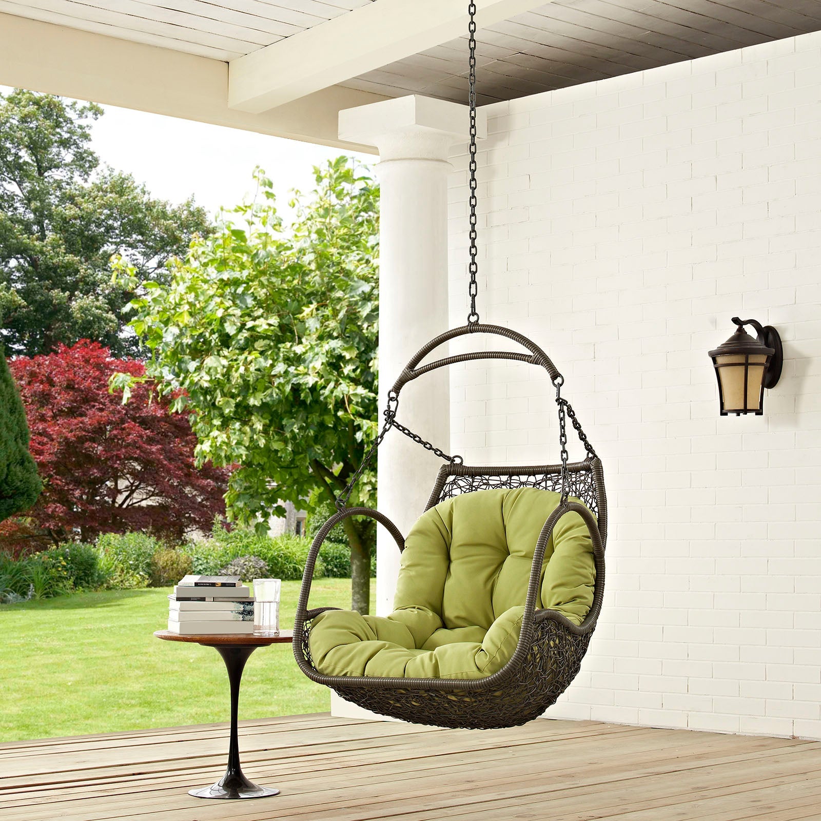 Marina Outdoor Patio Wood Swing Chair
