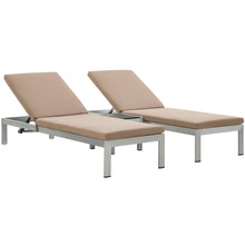 Load image into Gallery viewer, 3 Piece Outdoor Patio Aluminum Chaise with Cushions