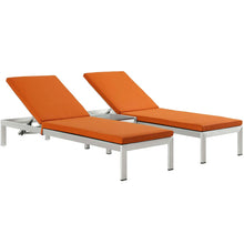 Load image into Gallery viewer, 3 Piece Outdoor Patio Aluminum Chaise with Cushions