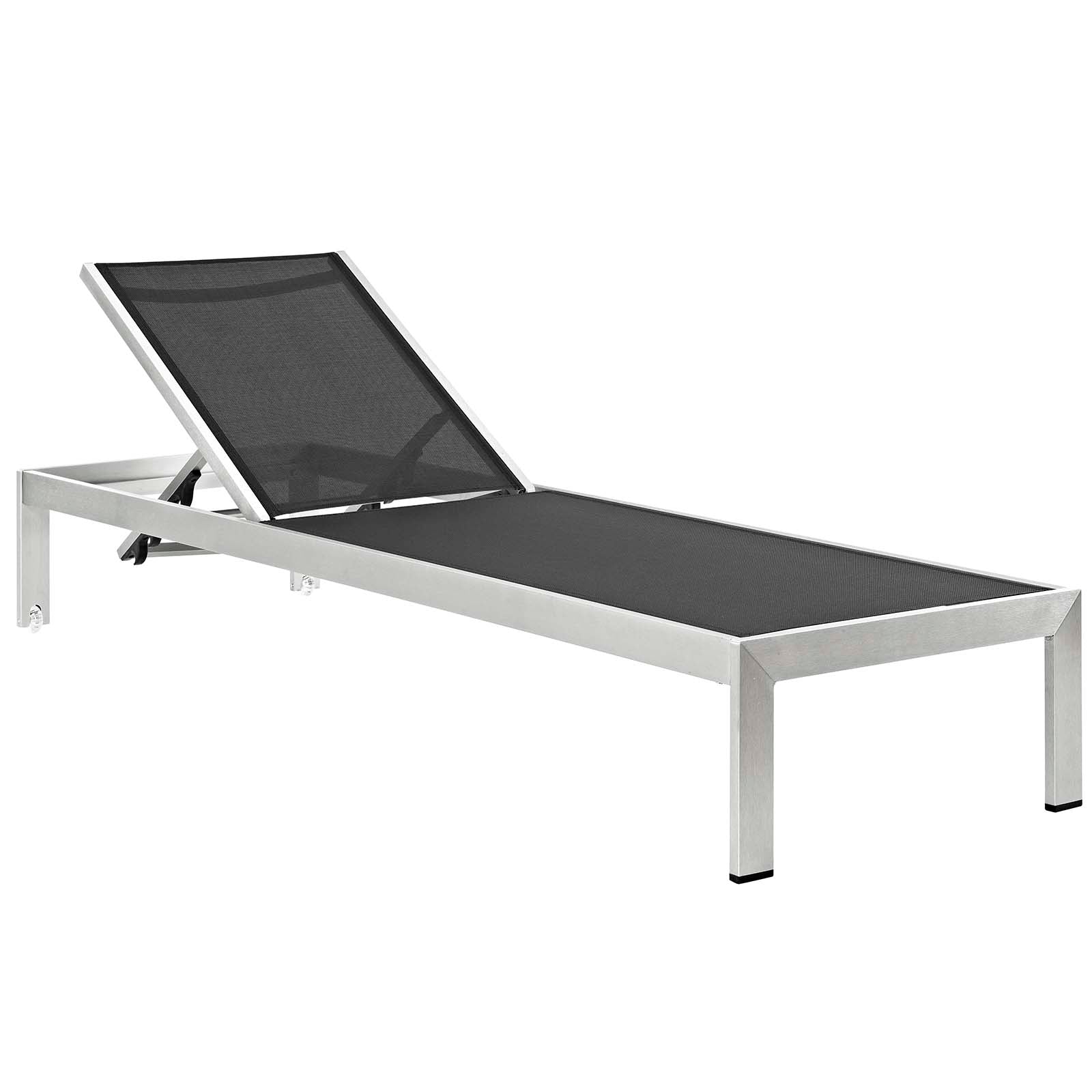 3 Piece Outdoor Patio Aluminum Chaise with Cushions