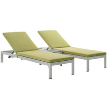 Load image into Gallery viewer, 3 Piece Outdoor Patio Aluminum Chaise with Cushions