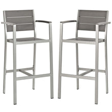Load image into Gallery viewer, Coast Outdoor Patio Aluminum Bar Stool (Set of 2)