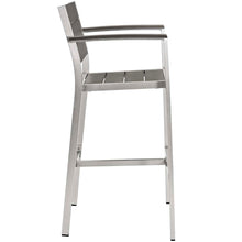 Load image into Gallery viewer, Coast 3 Piece Outdoor Patio Aluminum Pub Set With Armed Bar Stools