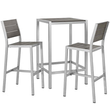 Load image into Gallery viewer, Coast 3 Piece Outdoor Patio Aluminum Pub Set