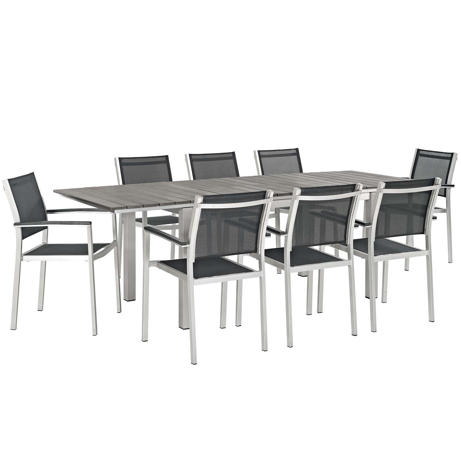 Coast 9-Piece Outdoor Patio Aluminum Dining Set