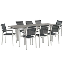 Load image into Gallery viewer, Coast 9-Piece Outdoor Patio Aluminum Dining Set