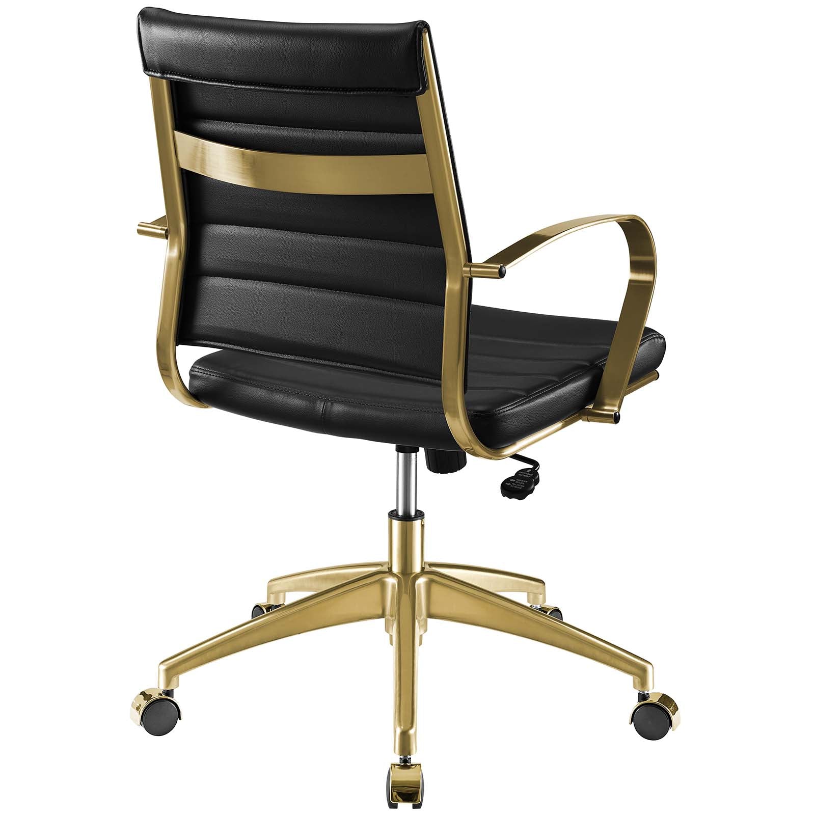 Deluxe Gold Stainless Steel Midback Office Chair