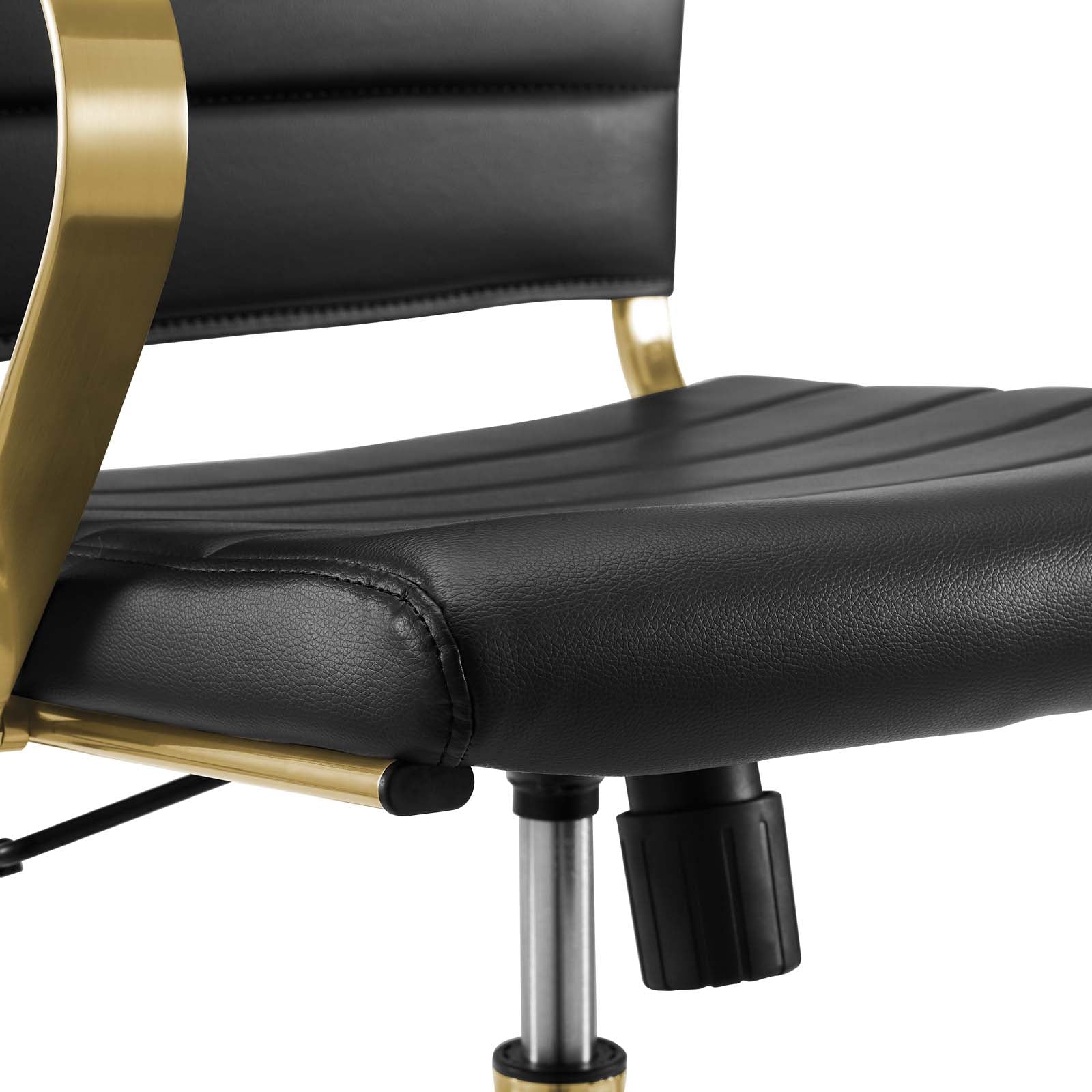 Deluxe Gold Stainless Steel Midback Office Chair