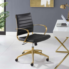 Load image into Gallery viewer, Deluxe Gold Stainless Steel Midback Office Chair