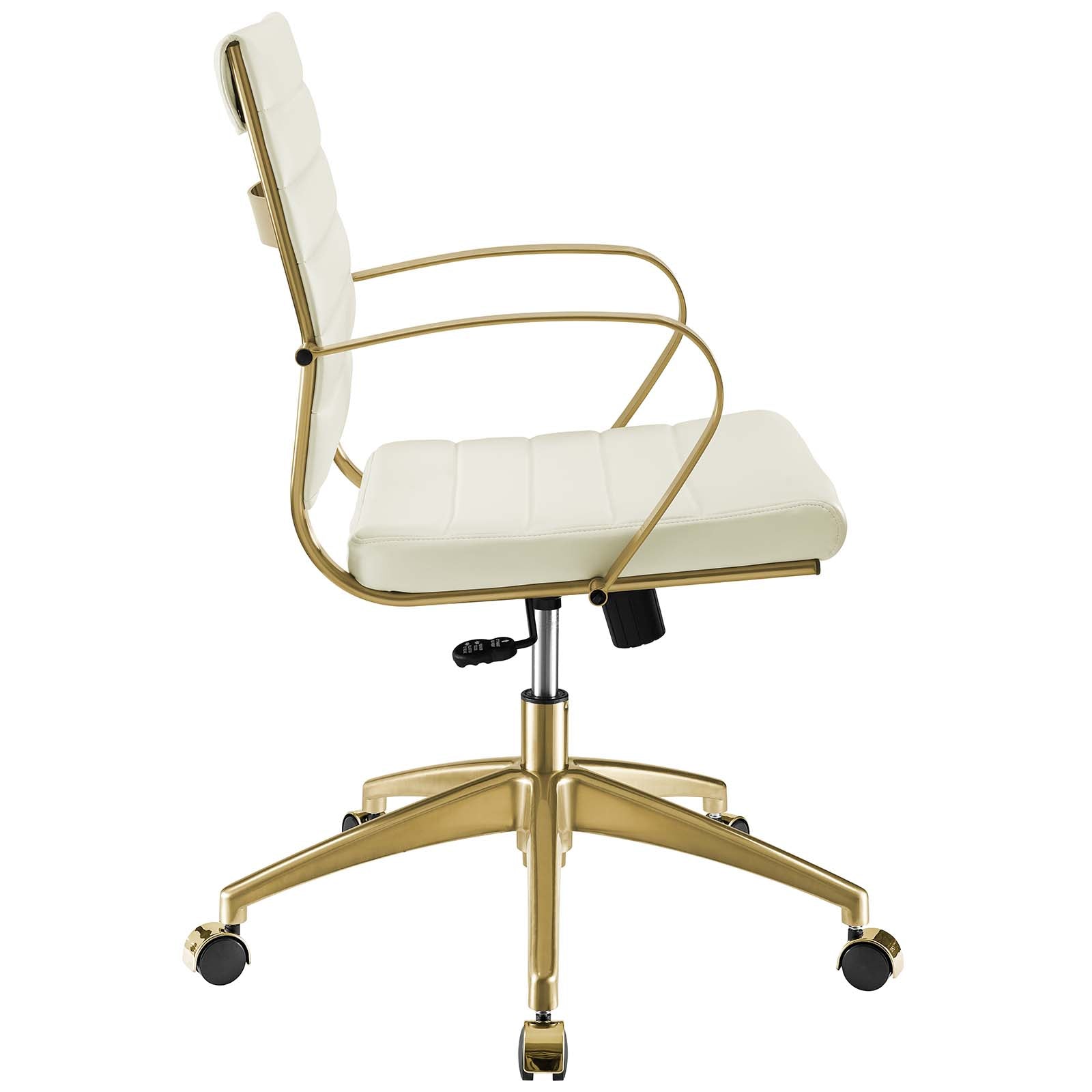 Deluxe Gold Stainless Steel Midback Office Chair