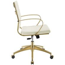 Load image into Gallery viewer, Deluxe Gold Stainless Steel Midback Office Chair