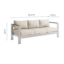 Load image into Gallery viewer, Coast Outdoor Patio Aluminum Sofa
