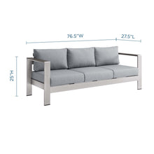 Load image into Gallery viewer, Coast Outdoor Patio Aluminum Sofa
