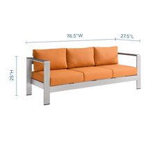 Load image into Gallery viewer, Coast Outdoor Patio Aluminum Sofa