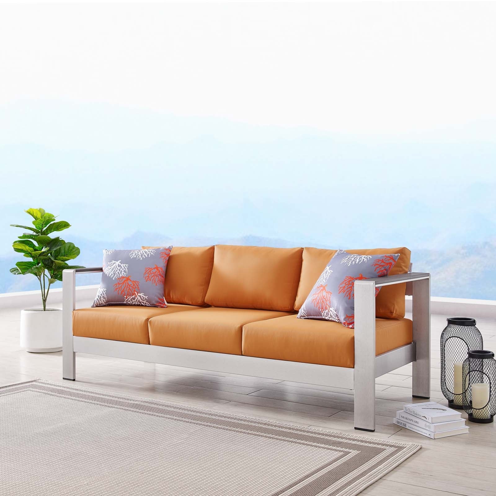 Coast Outdoor Patio Aluminum Sofa