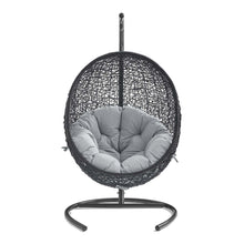 Load image into Gallery viewer, Encase Sunbrella® Swing Outdoor Patio Lounge Chair With Stand