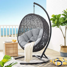 Load image into Gallery viewer, Encase Sunbrella® Swing Outdoor Patio Lounge Chair With Stand
