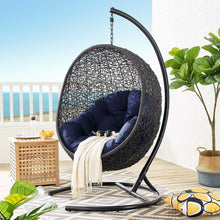 Load image into Gallery viewer, Encase Sunbrella® Swing Outdoor Patio Lounge Chair With Stand