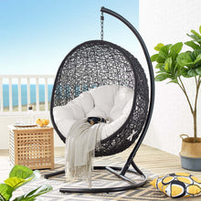 Load image into Gallery viewer, Encase Sunbrella® Swing Outdoor Patio Lounge Chair With Stand
