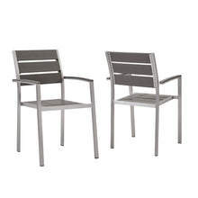 Load image into Gallery viewer, Coast Outdoor Patio Aluminum Dining Armchair (Set of 2)