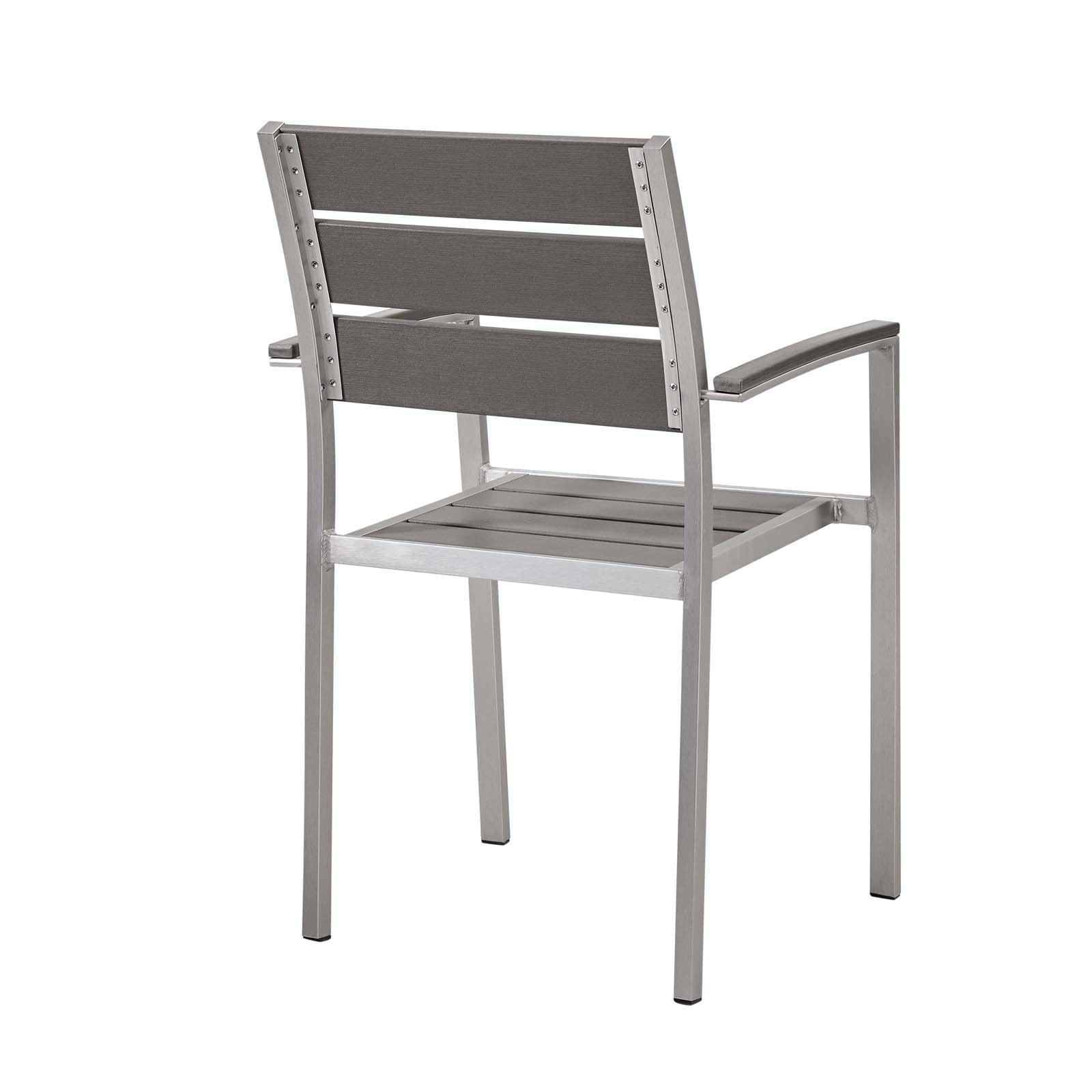 Coast Outdoor Patio Aluminum Dining Armchair (Set of 2)
