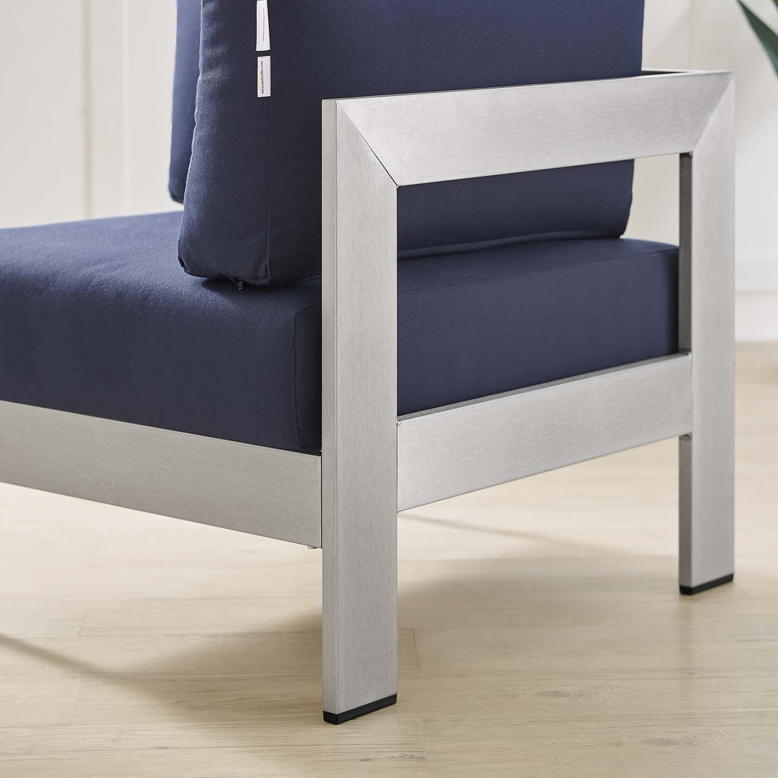 Coast Sunbrella® Fabric Aluminum Outdoor Patio Corner Chair