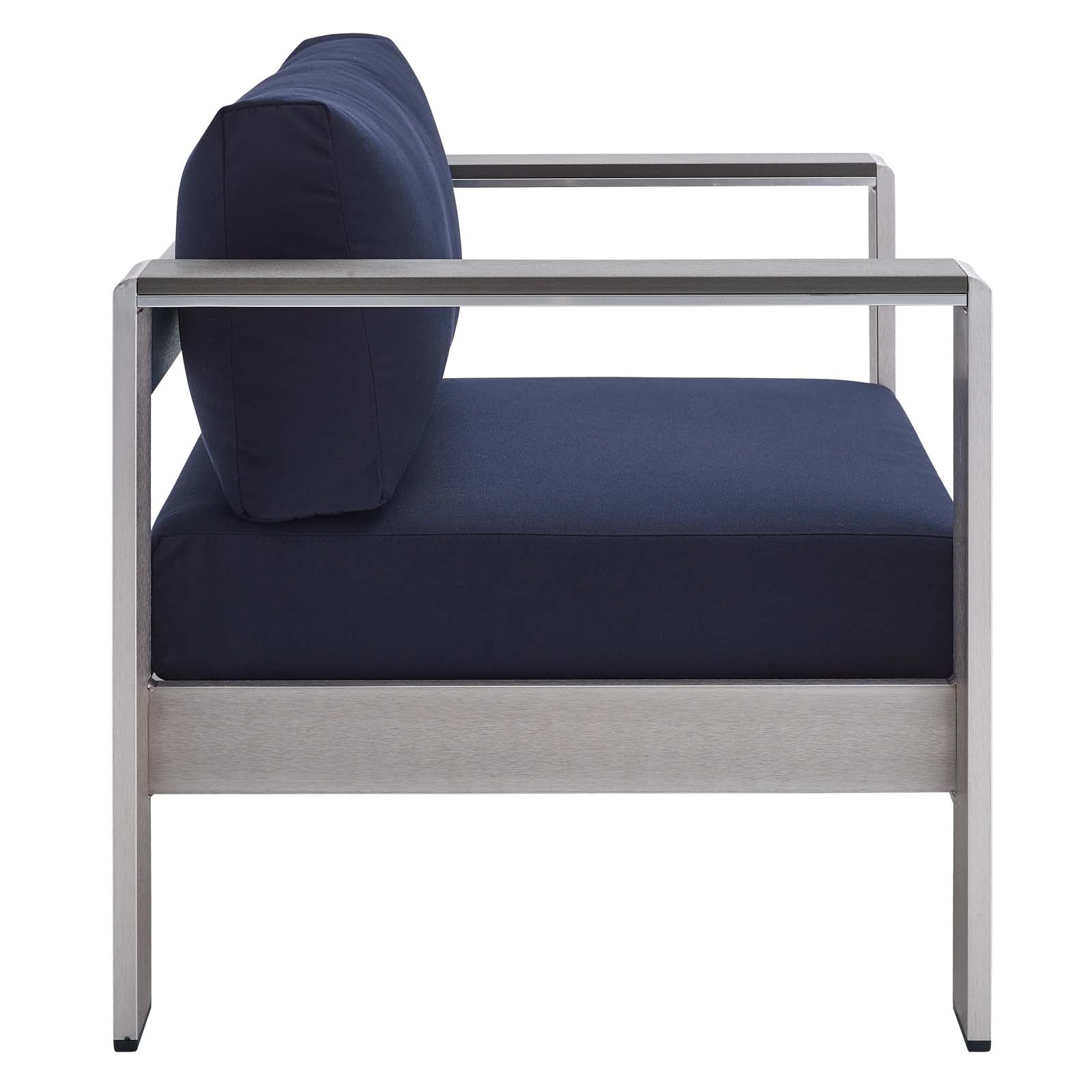 Coast Sunbrella® Fabric Aluminum Outdoor Patio Armchair