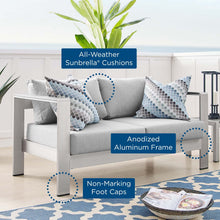 Load image into Gallery viewer, Coast Sunbrella® Fabric Aluminum Outdoor Patio Loveseat