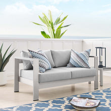 Load image into Gallery viewer, Coast Sunbrella® Fabric Aluminum Outdoor Patio Loveseat