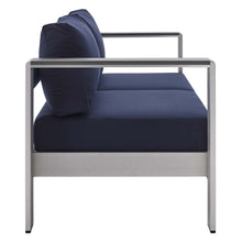Load image into Gallery viewer, Coast Sunbrella® Fabric Aluminum Outdoor Patio Loveseat