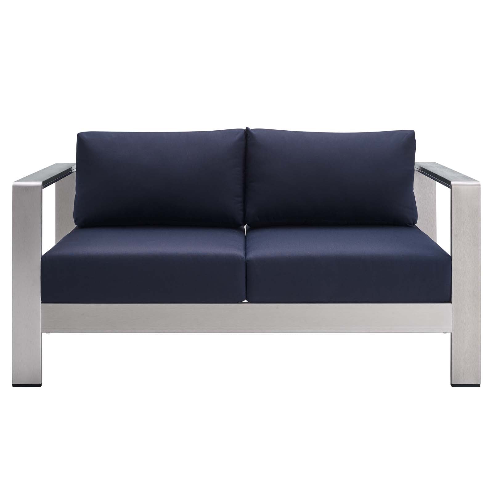 Coast Sunbrella® Fabric Aluminum Outdoor Patio Loveseat