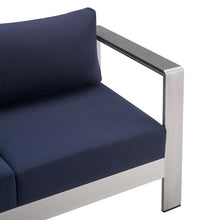 Load image into Gallery viewer, Coast Sunbrella® Fabric Aluminum Outdoor Patio Loveseat