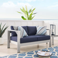 Load image into Gallery viewer, Coast Sunbrella® Fabric Aluminum Outdoor Patio Loveseat