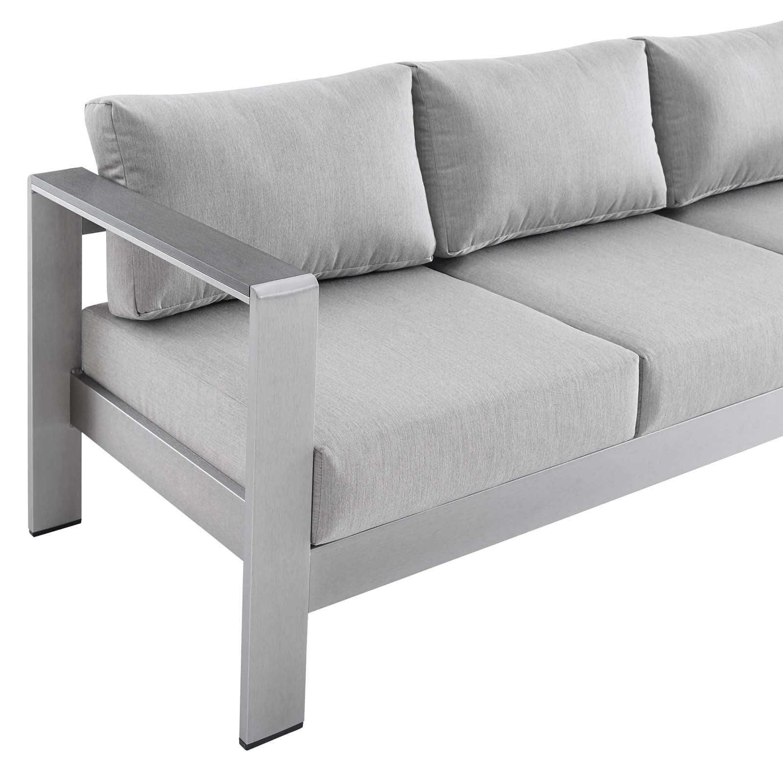 Coast Sunbrella® Fabric Aluminum Outdoor Patio Sofa