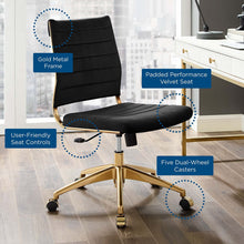 Load image into Gallery viewer, Deluxe Armless Mid Back Velvet Office Chair