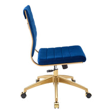 Load image into Gallery viewer, Deluxe Armless Mid Back Velvet Office Chair