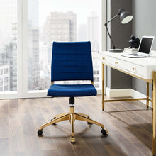 Load image into Gallery viewer, Deluxe Armless Mid Back Velvet Office Chair