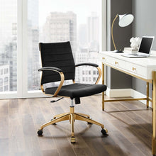 Load image into Gallery viewer, Deluxe Mid Back Velvet Office Chair Gold