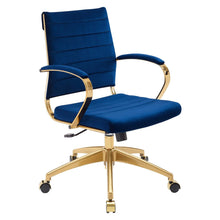 Load image into Gallery viewer, Deluxe Mid Back Velvet Office Chair Gold