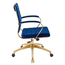 Load image into Gallery viewer, Deluxe Mid Back Velvet Office Chair Gold
