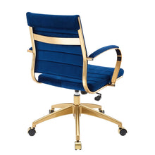 Load image into Gallery viewer, Deluxe Mid Back Velvet Office Chair Gold
