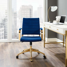 Load image into Gallery viewer, Deluxe Mid Back Velvet Office Chair Gold
