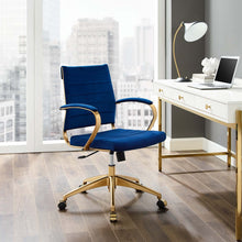 Load image into Gallery viewer, Deluxe Mid Back Velvet Office Chair Gold