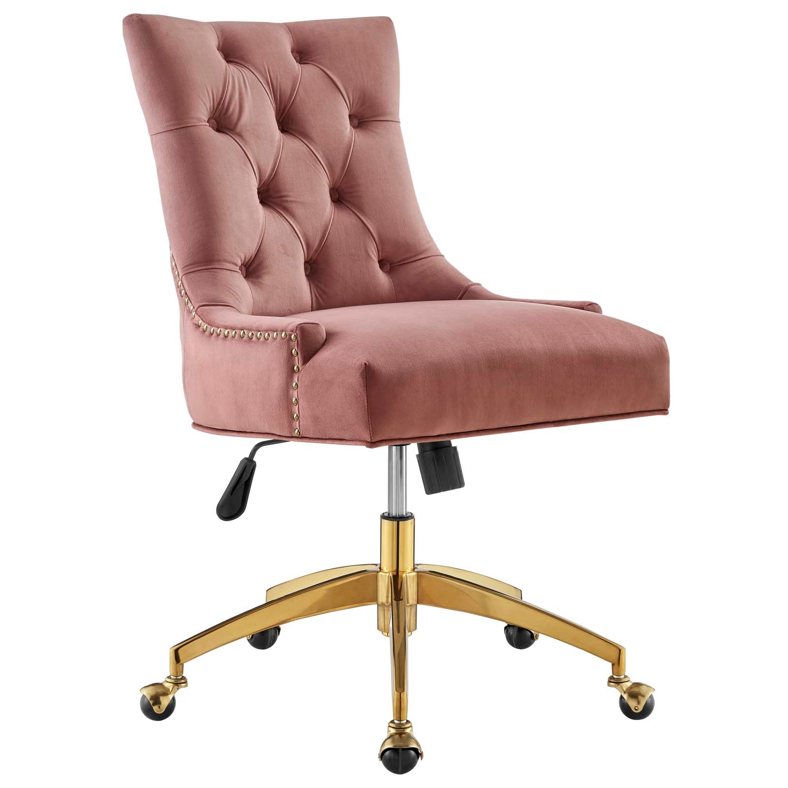 Andrew Tufted Velvet Gold Office Chair